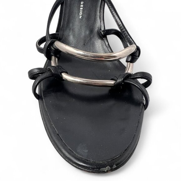 Giuseppe Zanotti High-Heeled Sandals with  Sculptural Silver Ring Art, 9B - Picture 8 of 8